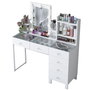 Hanah Home Mesa de Maquillaje BJ141 - 3837 Blanca con 9 Focos